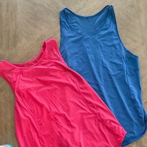 lululemon athletica Blue and Pink Tank Tops